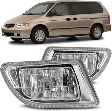 Winjet Fog Lights Compatible with [1999-2004 Odyssey] Driving Fog Lights + Switch + Wiring Kit