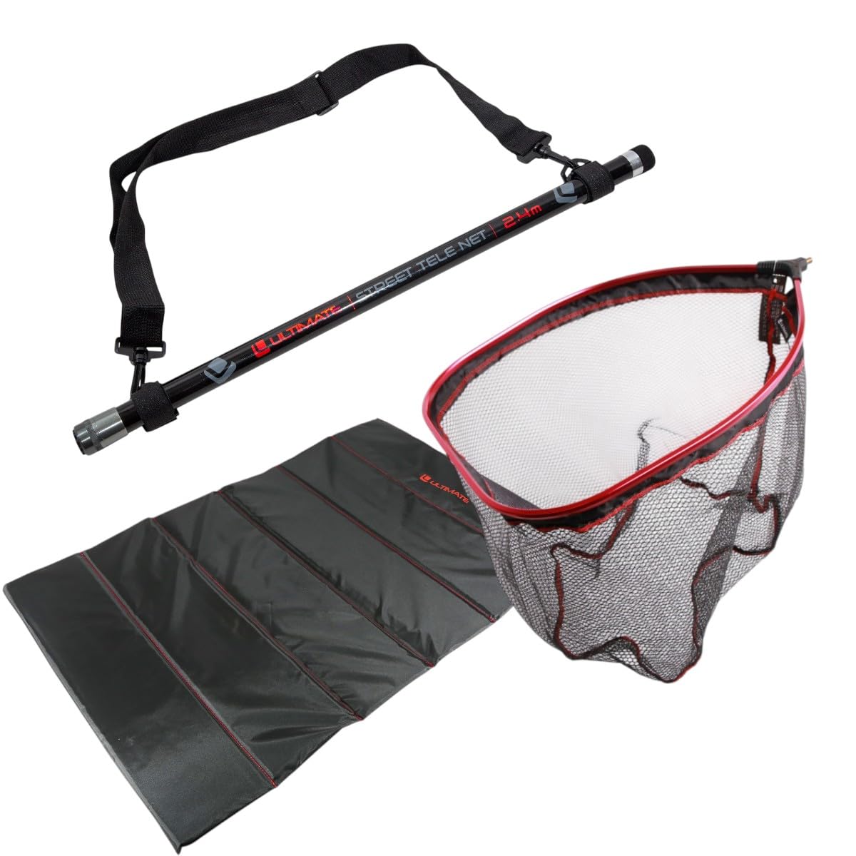 Ensemble Ultimate Predator Streetfishing (Épuisette 2.40m + Tapis De Réception) - Ensemble Carnassier