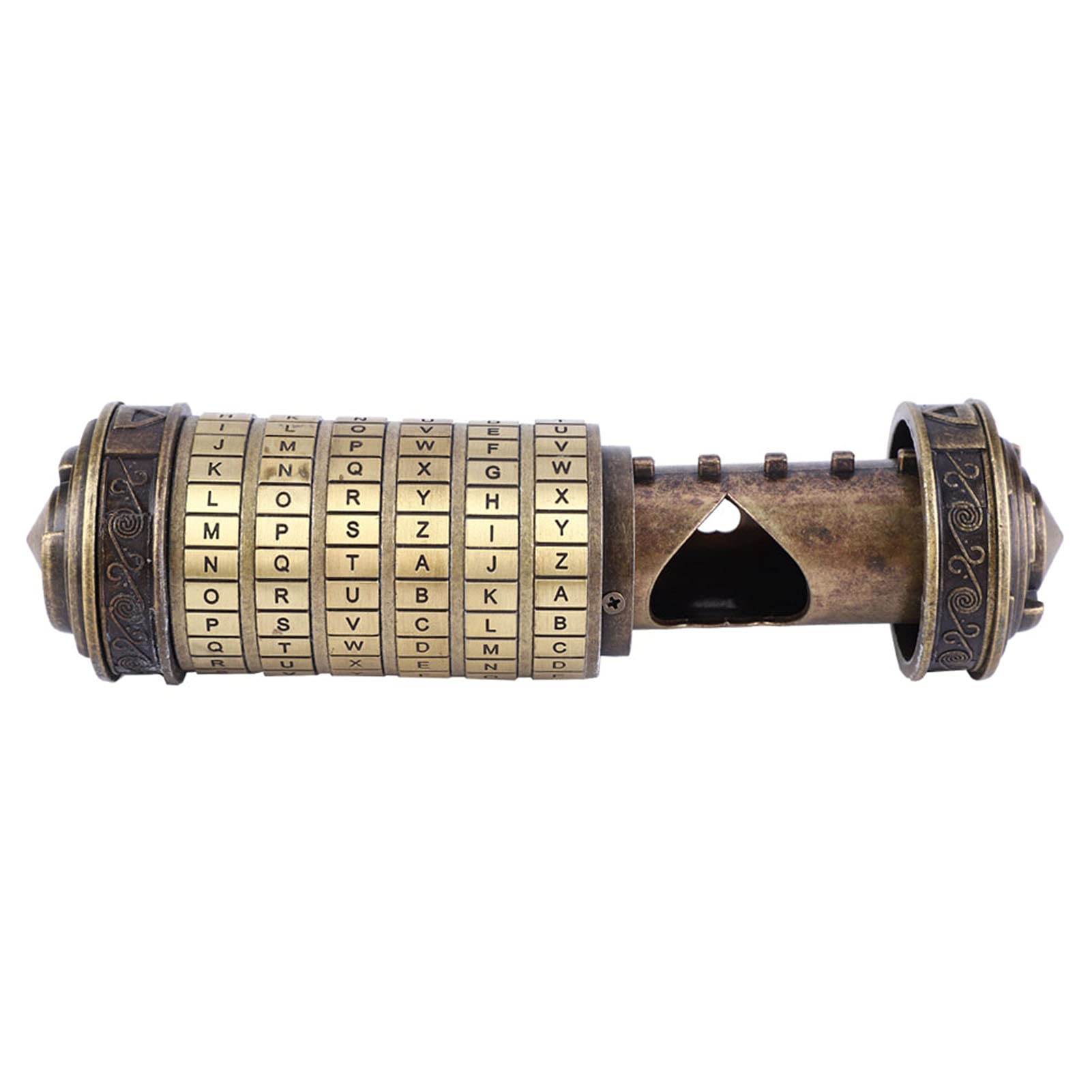 Cryptex Lock, boîte de puzzle rétro classique, métal pour notes de magasin, poèmes, bijoux, clés, autres objets de valeur font une grande surprise pour votre bien-aimé