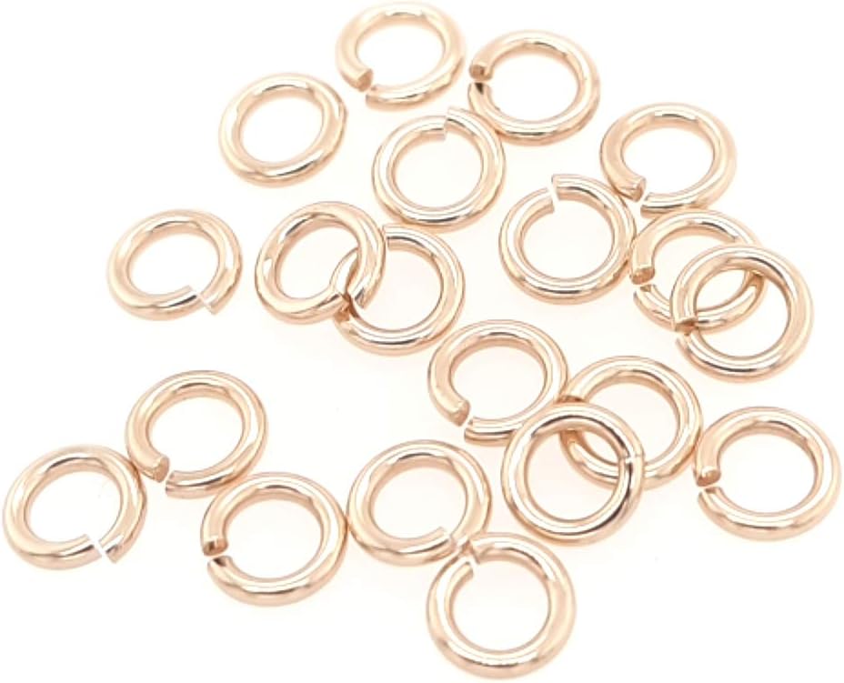 20pcs 14/20 Gold Filled Round Open Jump Rings 5.2MM OD, 3.2MM ID 18 Gauge by CRAFT WIRE