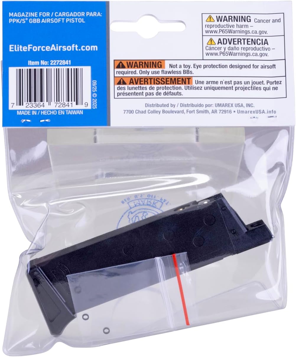 Wlather PPK/S GBB Blowback 6mm BB Pistol Airsoft Gun 13-Shot Magazine
