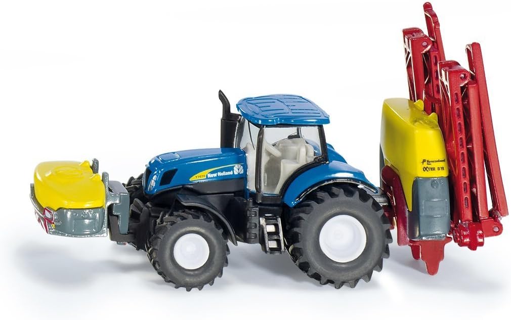 1799, New Holland Tractor with Kverneland Crop Sprayer, 1:87, Metal,Plastic, Blue, Folding boom