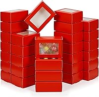 Vista 23 de Zonon 30 piezas de cajas de jabón para embalaje casero, mini cajas de regalo de papel kraft con ventana para panadería, caramelos, fabricación