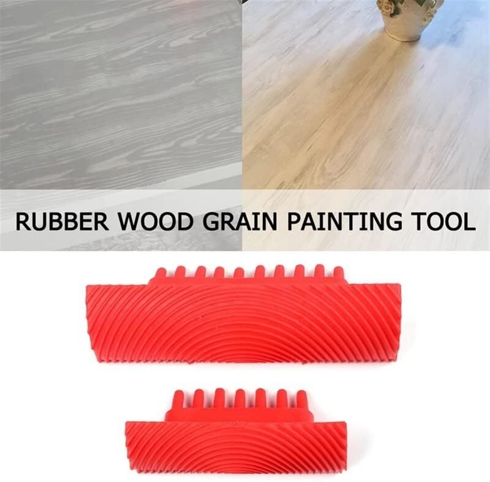 rodillo de pintura, Herramienta de goma para pintar vetas madera, decoración del hogar