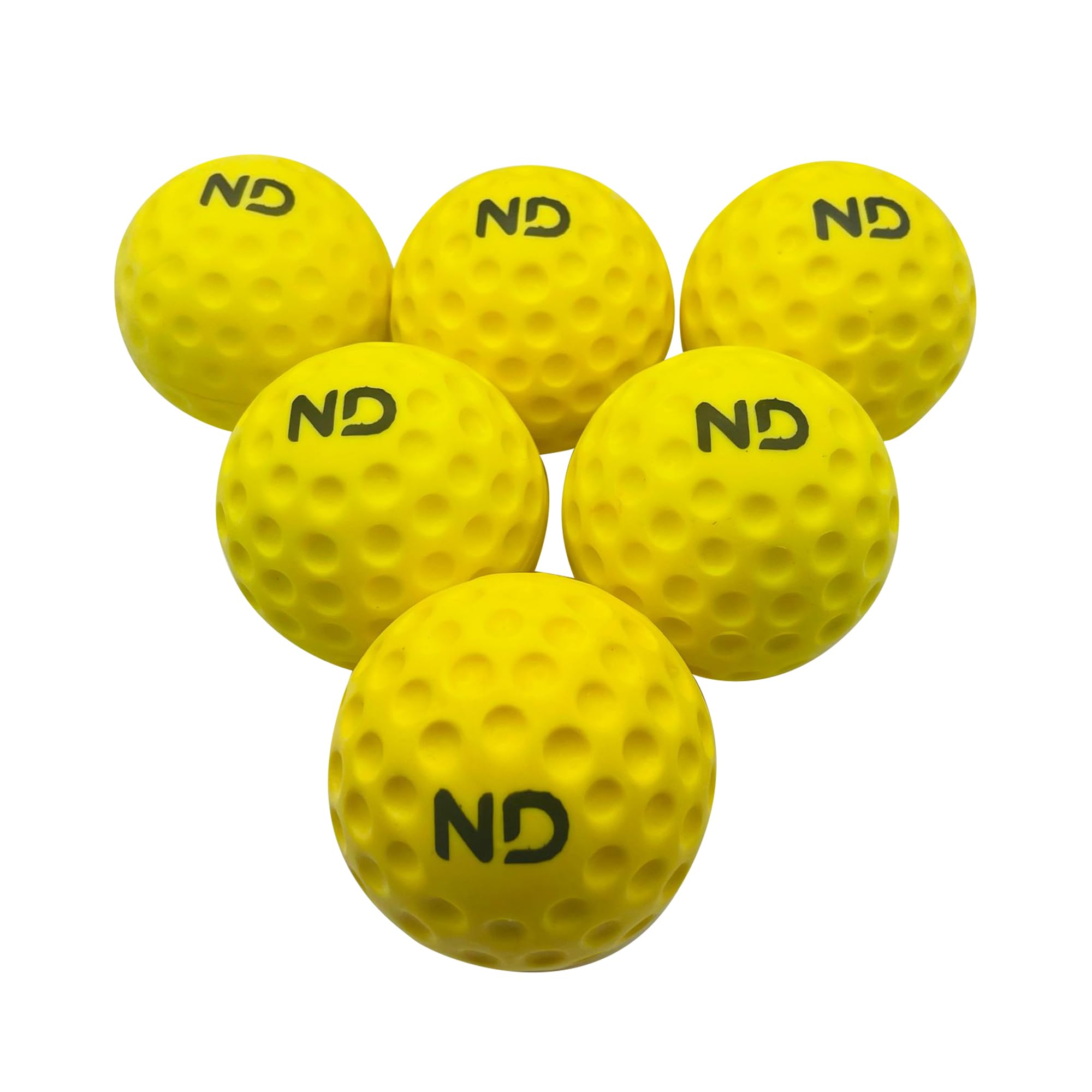 ND Sports Cricket Bowling Machine Balls - 6 Pack | High-Performance Training Balls for All Bowling Machines | Durable PVC, Accurate Flight, Ideal for Batting Practice & Skill Improvement (Yellow)