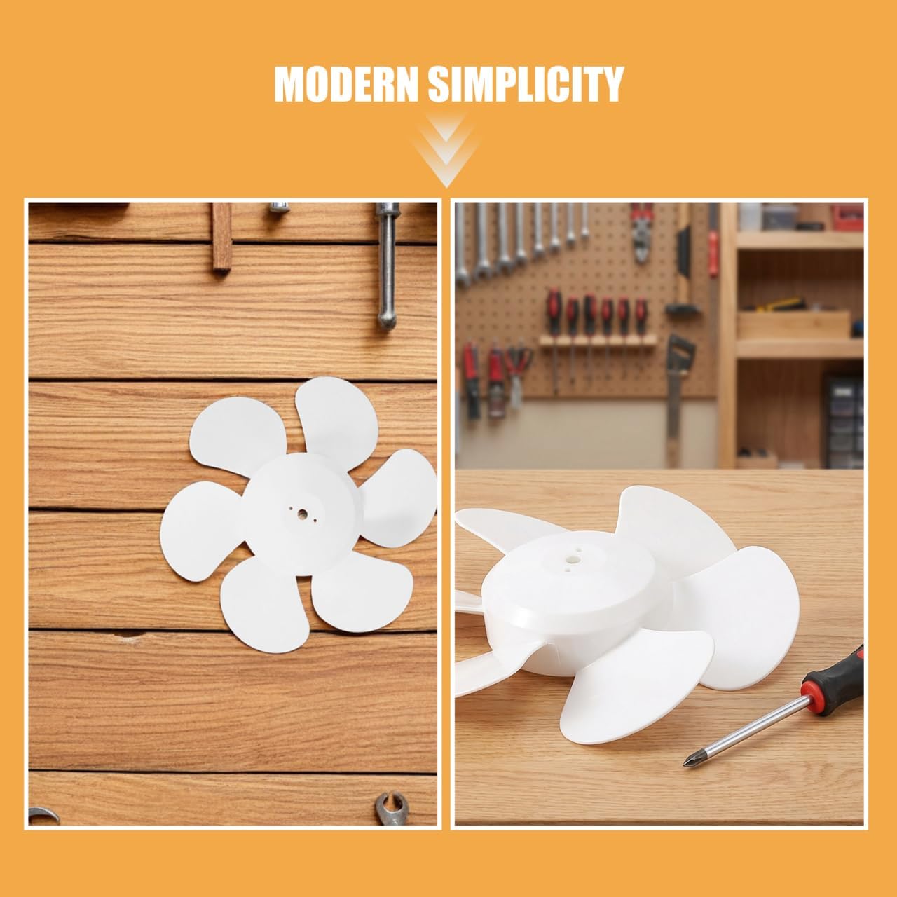 3pcs Replaceable Plastic Propeller Blades - 8 Inch Fan Parts Accessories for Electric Fans, RV Bathroom, Kitchen Ventilation, Small Blade Leaf Replacement
