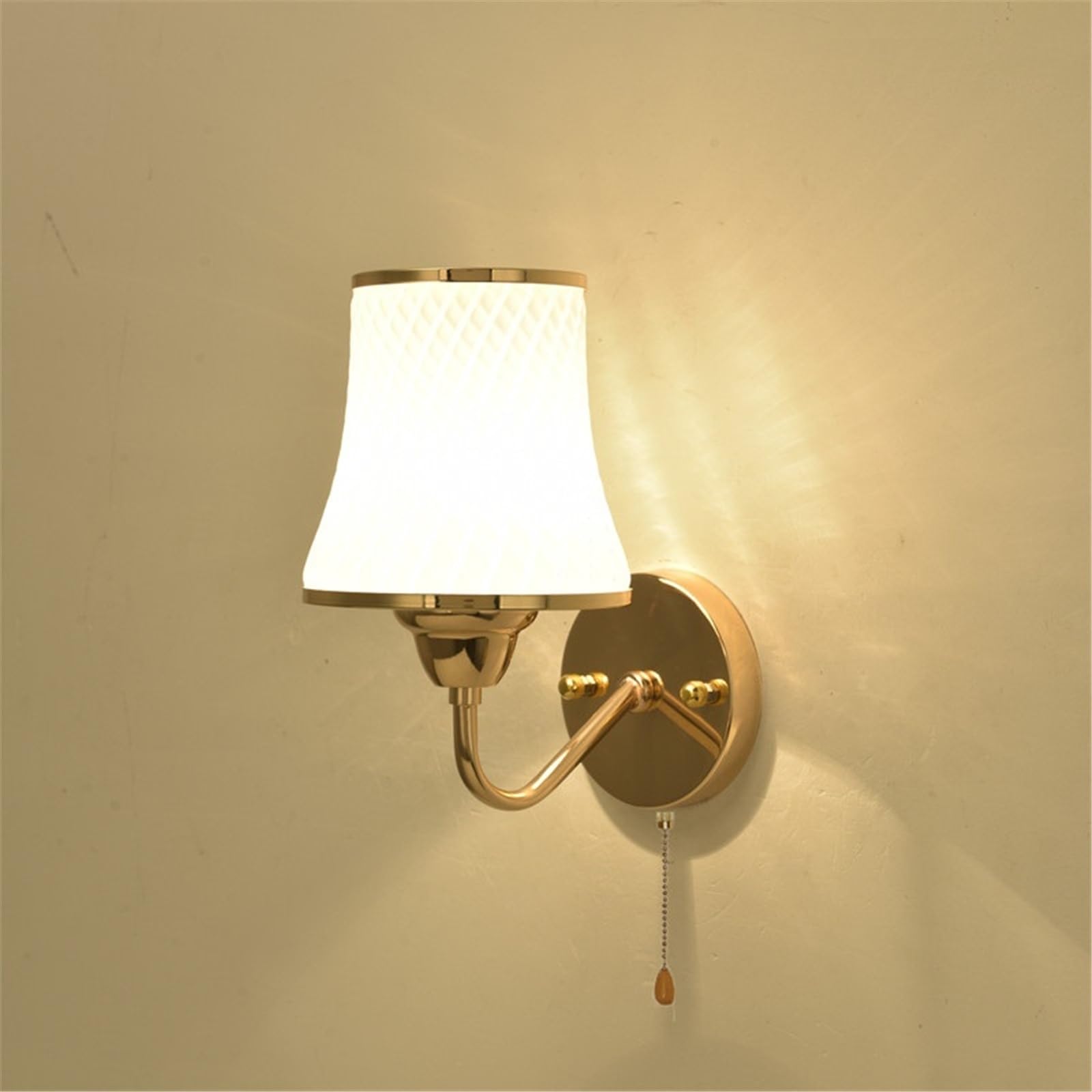Modern Eisen-Wandleuchte, Glas-Wandleuchte, Einzel- und Doppelkopf Schlafzimmer