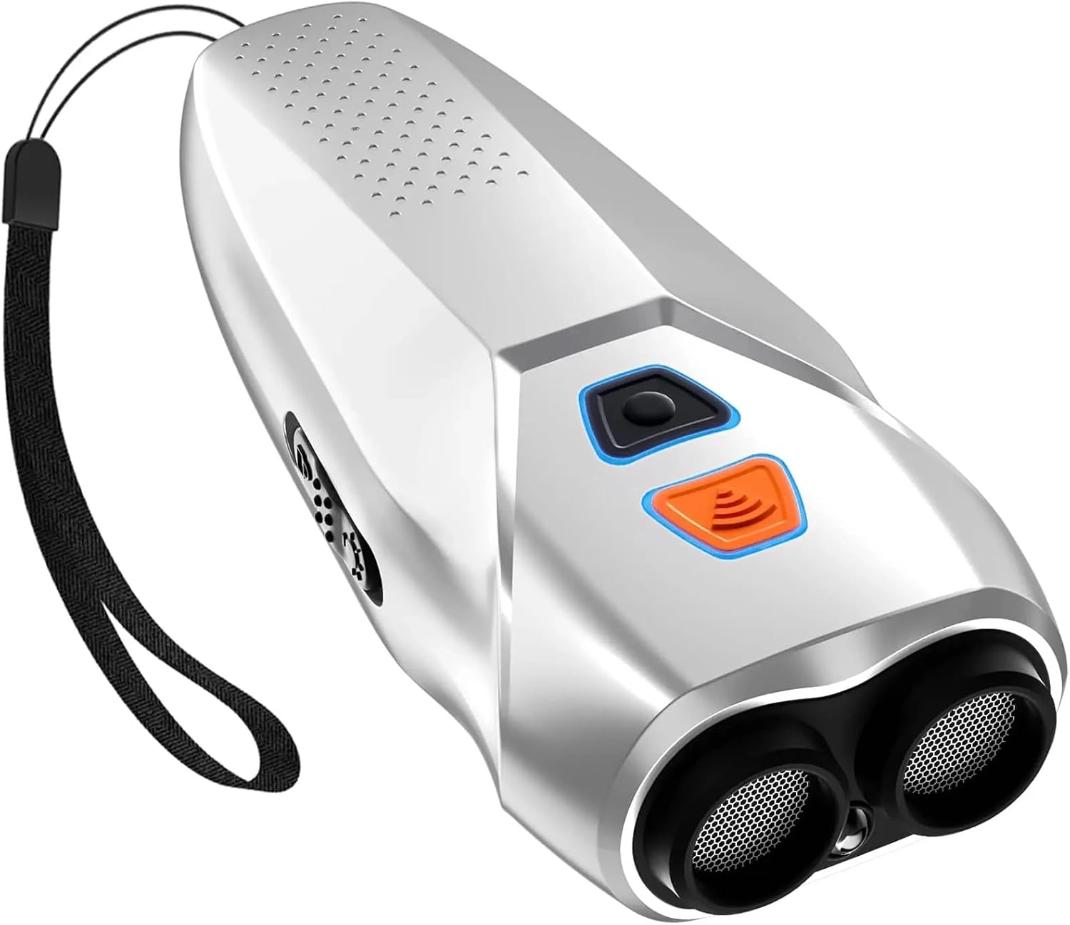 Ultrasonic Anti Barking Device Rechargeable LED Flashlight Dual Sensor Anti Dog Stop Barking Training Correct Bad Pet BehaviorAdjuster(White)