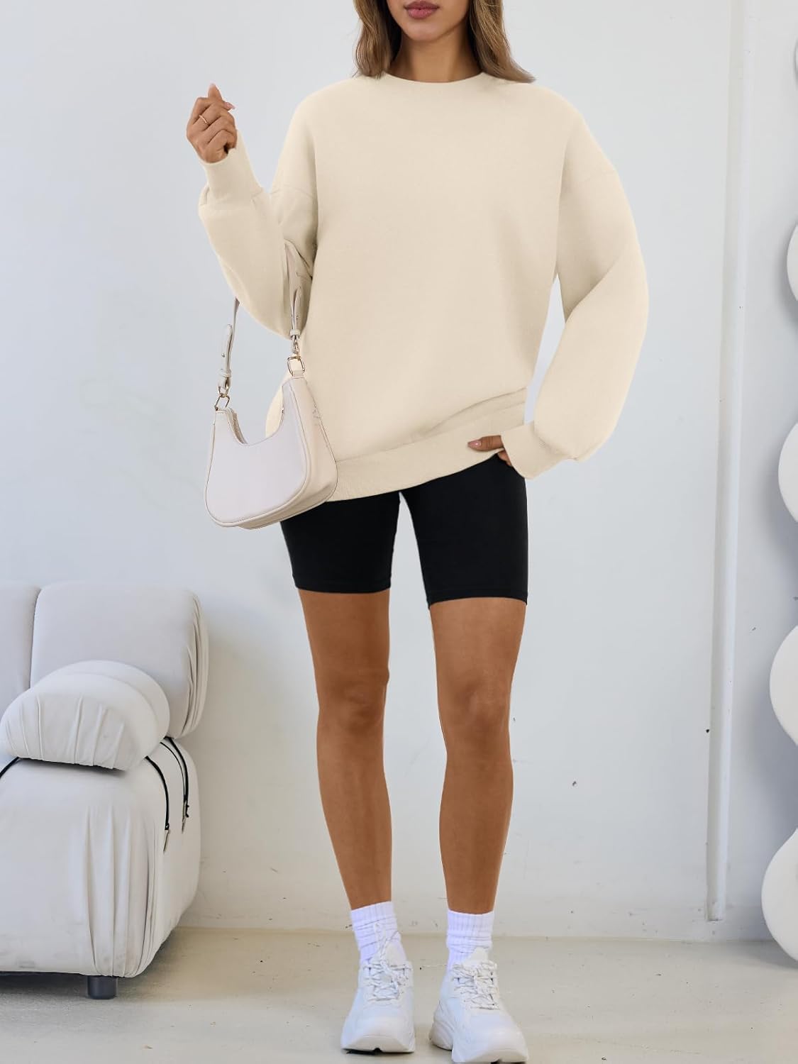 Trendy Queen Sweatshirts for Women Hoodies Oversized Crewneck Tops Sweaters Comfy Fall Winter Outfits Clothes 2026 Fashion - Image 6