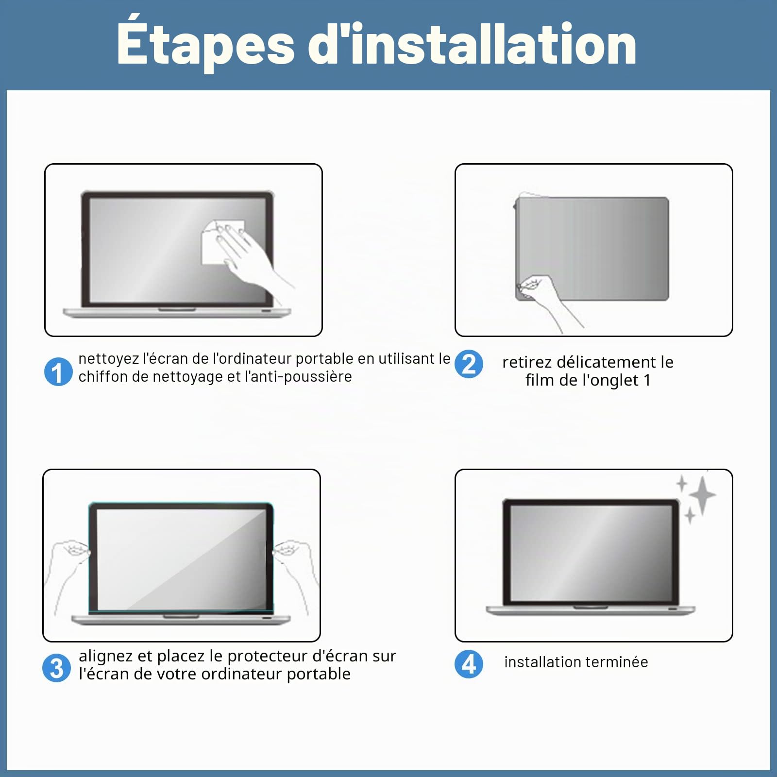 ProCase Verres Trempé MacBook Pro 13" M2 2022 M1 2020-2016 Air 13 Film Protection 0.2mm Dureté 9H