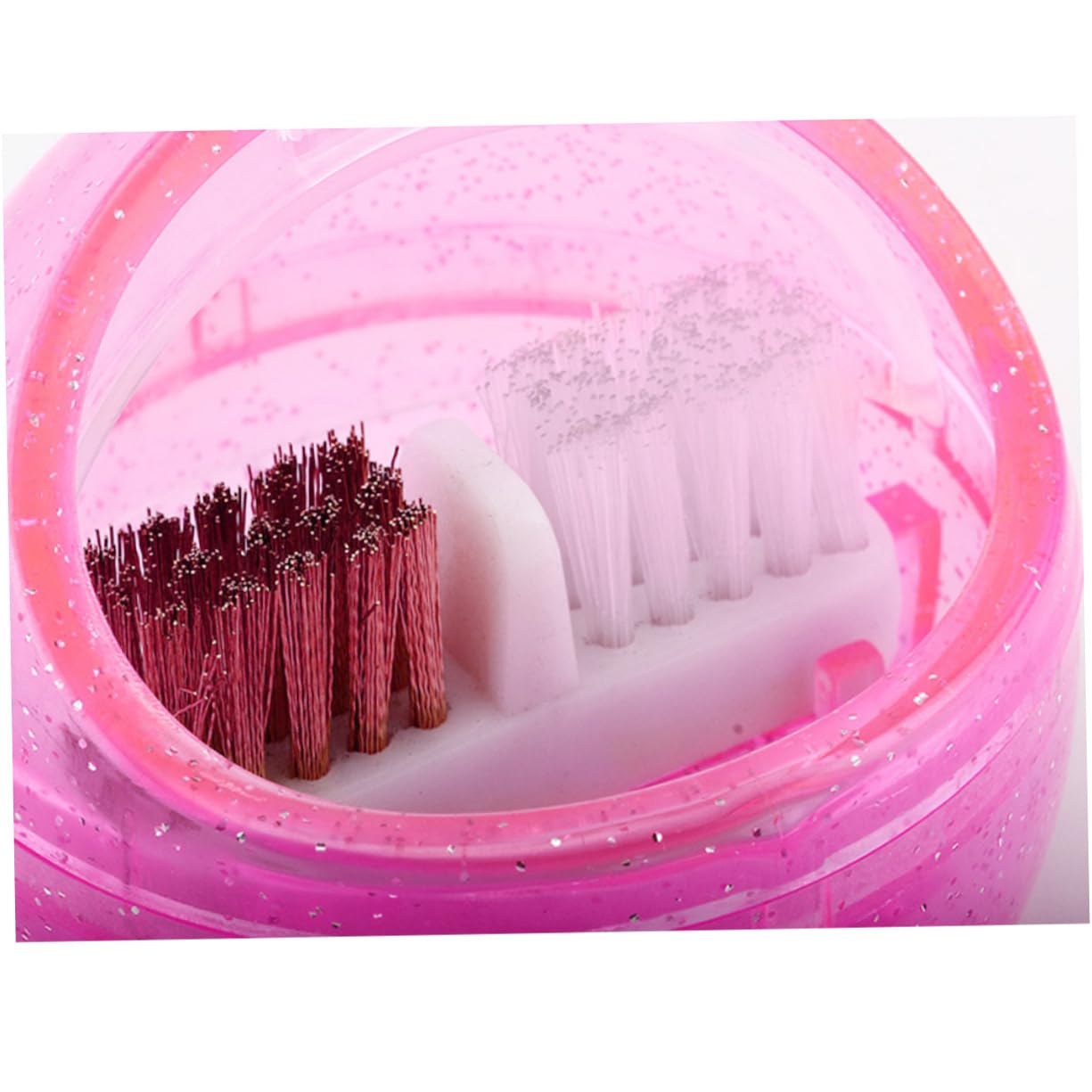 FRCOLOR 3piezas Máquina De Limpieza De Brochas Para Manicura De Cepillos Para Limpiar De Uñas Herramienta De Manicura Portátil