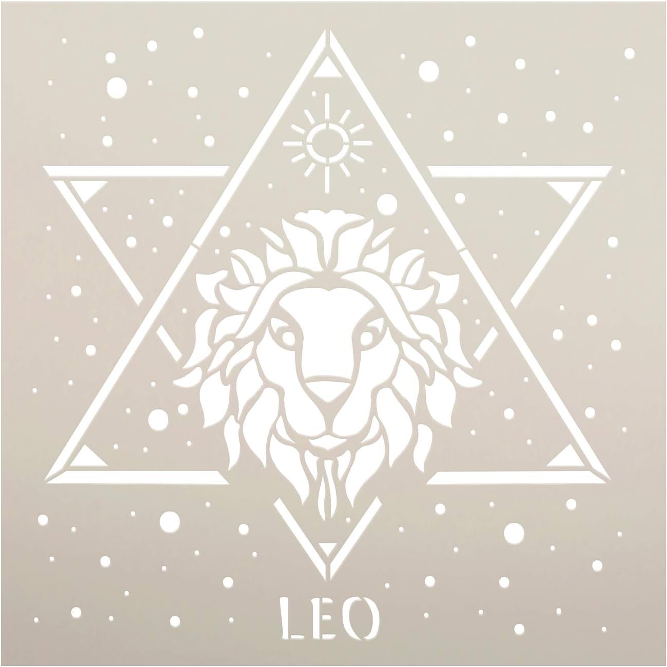Leo Astrological Stencil by StudioR12 | DIY Star Sign Zodiac Bedroom & Home Decor | Craft & Paint Celestial Wood Signs | Select Size (12 x 12 inch)
