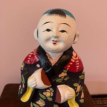 饅頭食い 土人形 伏見人形 古道具 アンティーク 郷土玩具 郷土人形 Amazon | 伏見人形？ 饅頭喰い 窯元 丹嘉？ 伝統 土人形 郷土