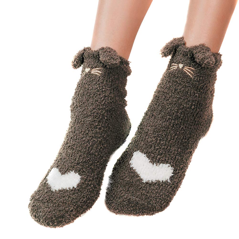 Ecosway Hiver Chat Griffes Mignon Epais Chaud Dormir Sol Chaussettes Pour Femmes Filles Maison Interieur Cafe 1 Pari Amazon Fr Cuisine Maison
