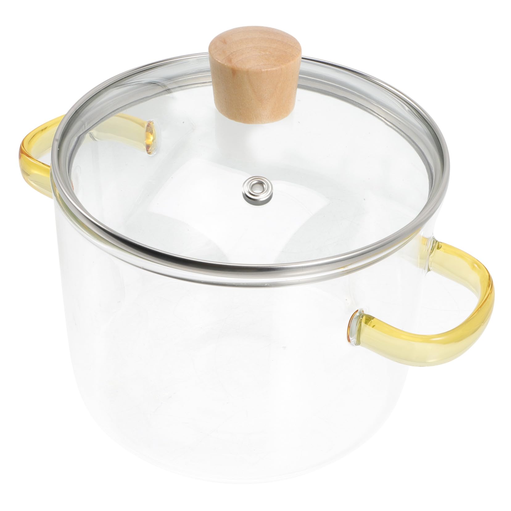 Pot à mijoter en verre 1500ml casserole double poignée