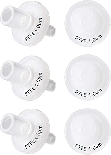 Syringe Filters 13mm Diameter 1.0μm Pore Size with Hydrophobic PTFE Membrane for Laboratory Filtration by Allpure Biotechnology [Pack of 100] (Hydrophobic PTFE, 1.0 μm)