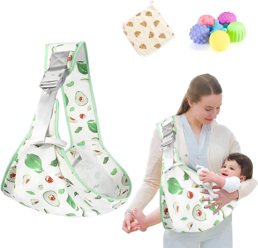 Baby Carrier Newborn to Toddler – Ergonomic, Cozy and Lightweight Infant Carrier for 7-44lbs, Effortless to Put On, Ideal for Hands-Free Parenting, Enhanced Lumbar Support(Avocado)