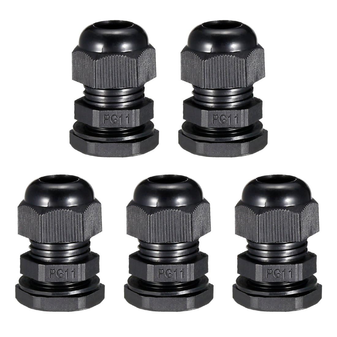 TA-VIGOR 5Pcs PG11 Cable Gland, IP68 Waterproof Adjustable Plastic Nylon Wire Connectors Gland Joints for 5mm-10mm Cables