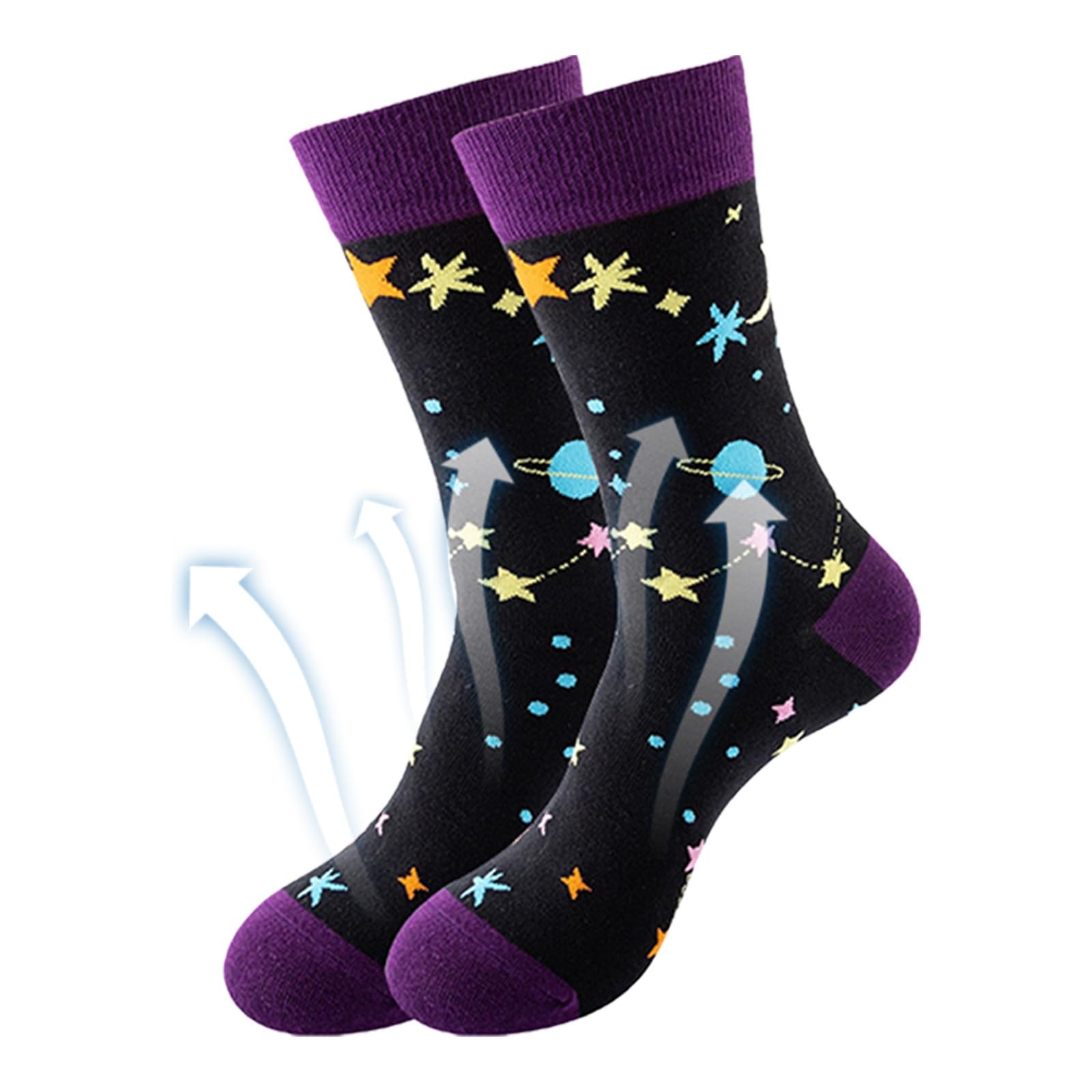 Chaussettes amusantes pour homme et femme en lot de 20 paires pour ne plus manquer