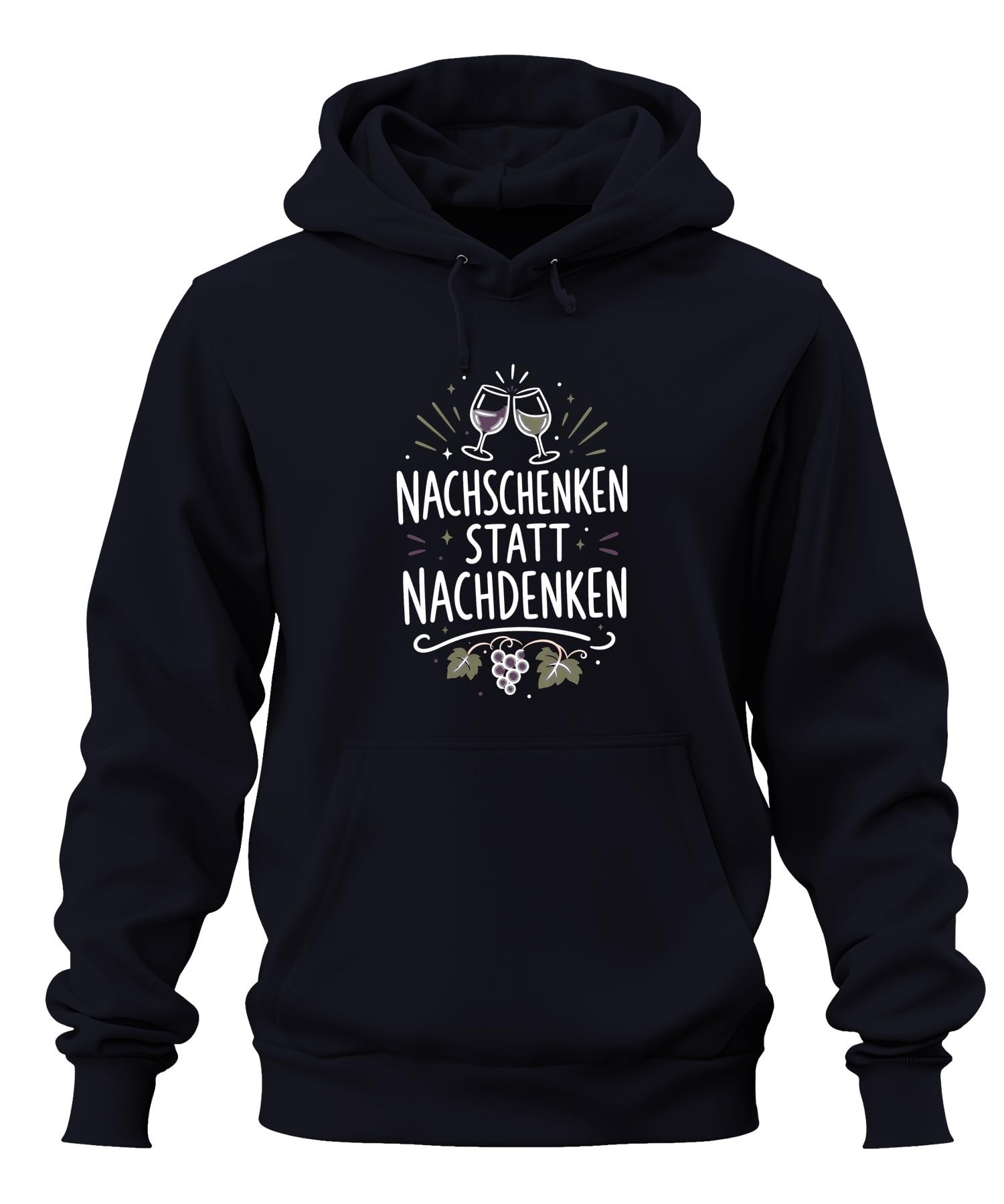 Uzupełnianie zamiast Statement Hoodie Hoodie Hoodie | Sarkazm wieczór dziewczęcy festiwal wina winogrona winogrona picie alkoholu JGA sommelier białe wino czerwone wino humor