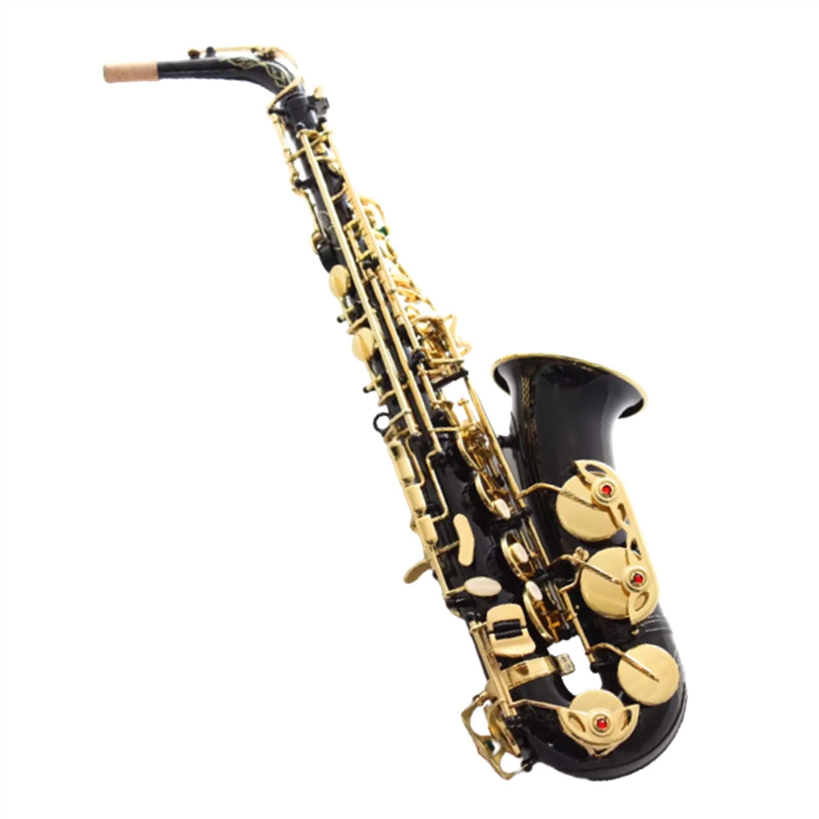 Saxofones Saxofón Alto E-Flat Gold Key Patrón De Tallado A Mano Saxofón Profesional Instrumento