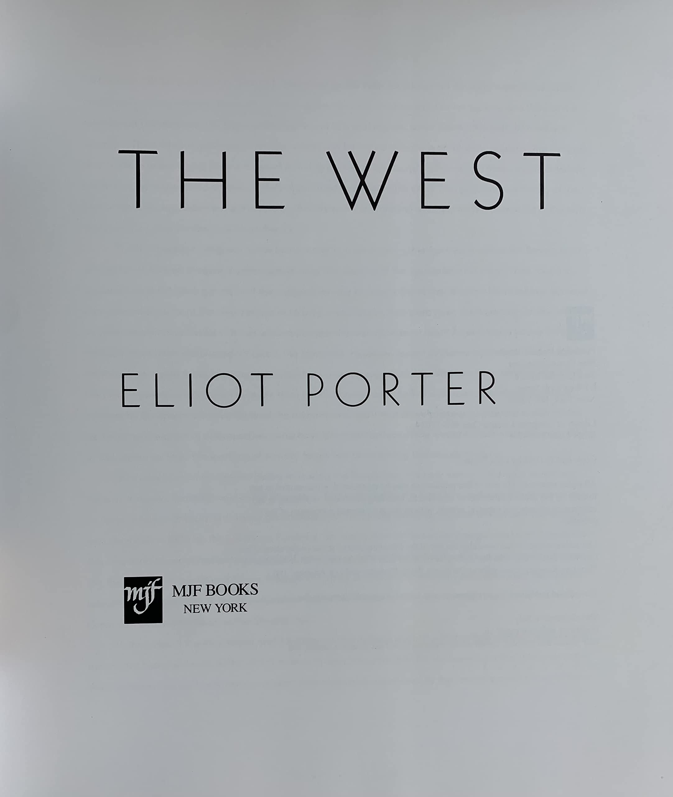 ELIOT PORTER 写真集 英語 photography book ELIOT PORTER photos