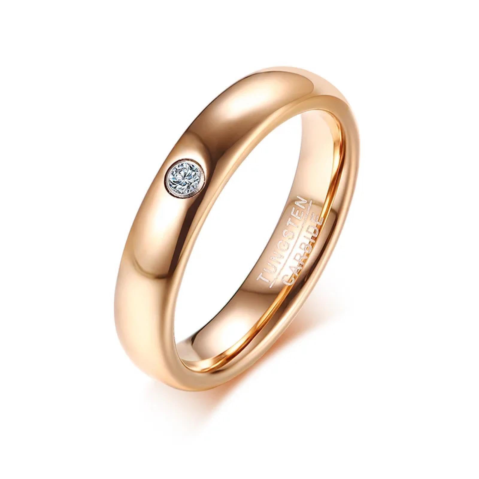Ring Ringe Damen Bijouterie Herren Luxuriöse 4 Mm Dünne Ringe Für Hochzeit, Verlobung, Damenring In Roségold Mit Zirkonia, Schlichtes Design