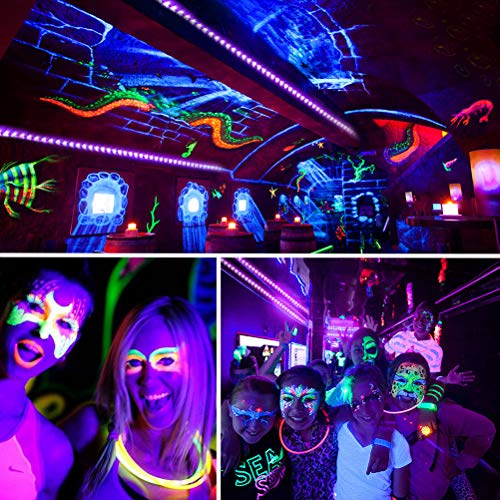 Image of Black Lights 20FT 360LEDs Blacklights LED Strip, Tape Lights, 12V Flexible Purple Blacklight Fixtures, LED Ribbon for Stage, Fluorescent Glow Party, Bar, Indoor Dance,Gallery