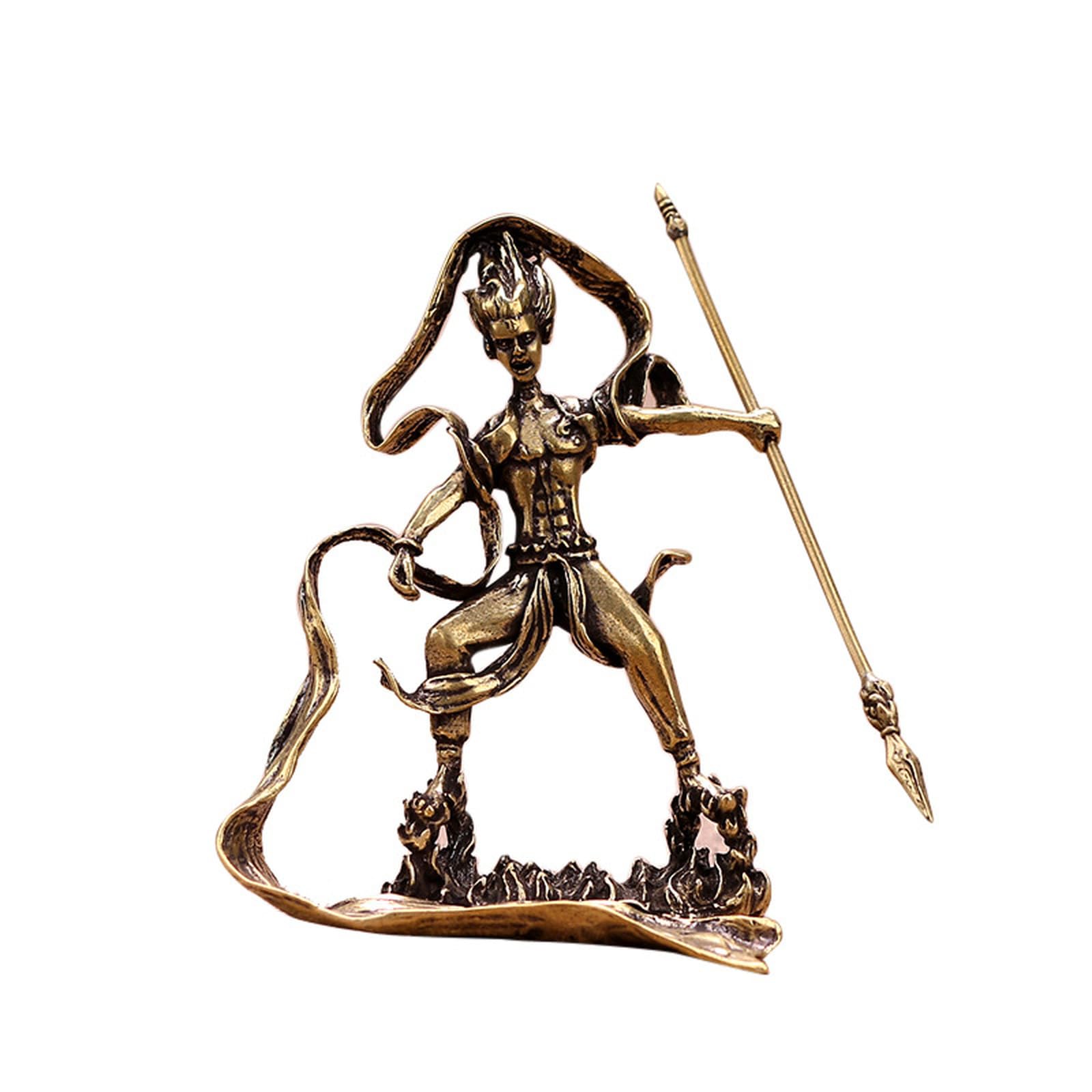 YANGPZFC Small Copper Statue Ornament Brass Statue For Desk Decor, Handcrafted Vintage Sculpture
