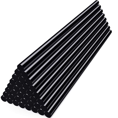 ENPOINT Barras de pegamento caliente negras mini, 0.276 x 7.874 in de largo para manualidades, paquete de 36 barras de pegamento adhesivas de tela