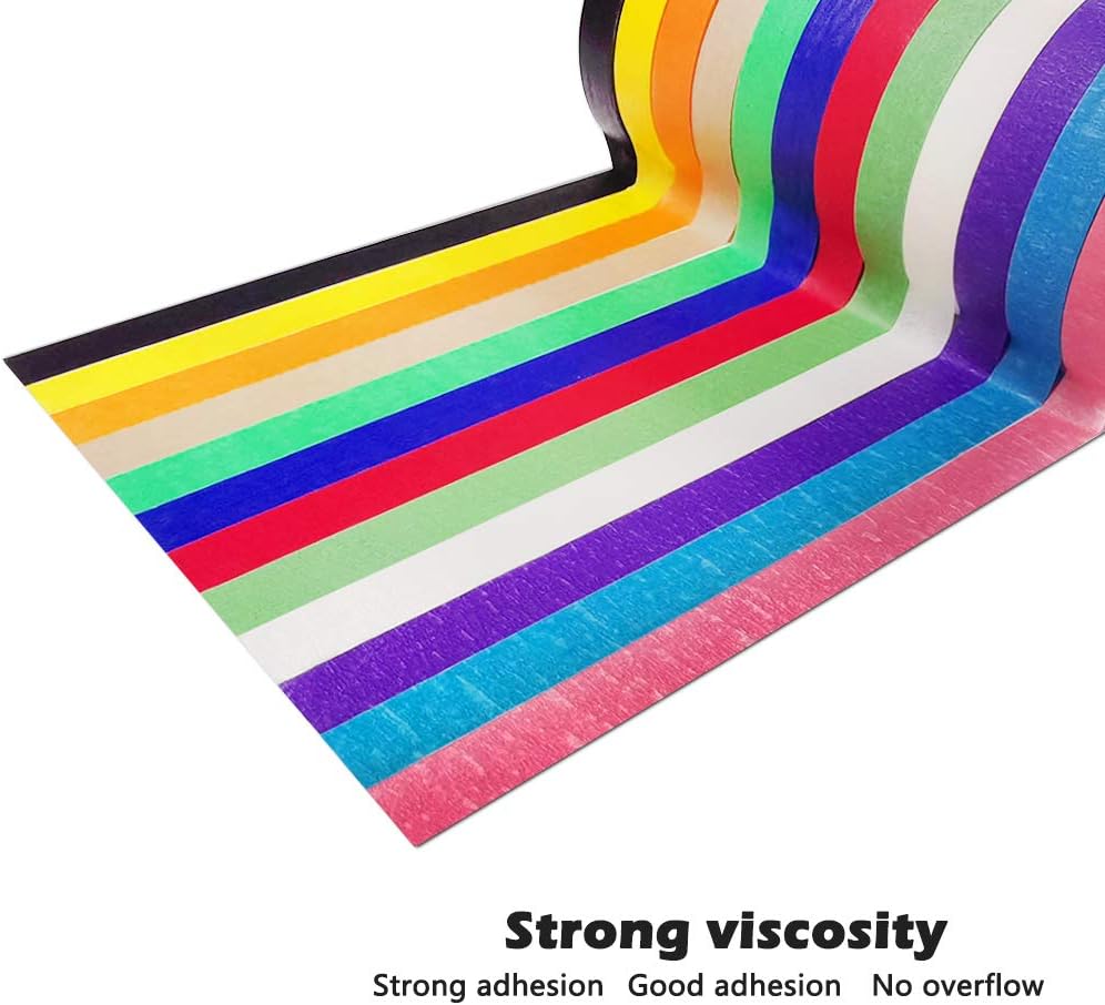 12 Pack Colored Masking Tape, SourceTon Colored Painters Tape, Craft