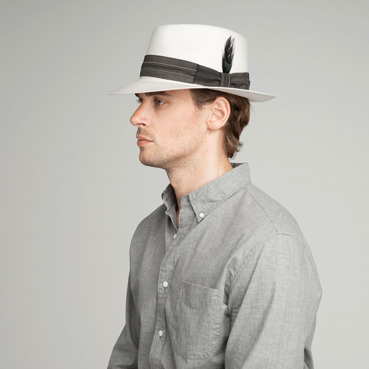 Bailey 1922 Sombrero de Paja Anderson LiteStraw1922 Hombre - Made in USA Sol con Banda Grosgrain Primavera/Verano Verano