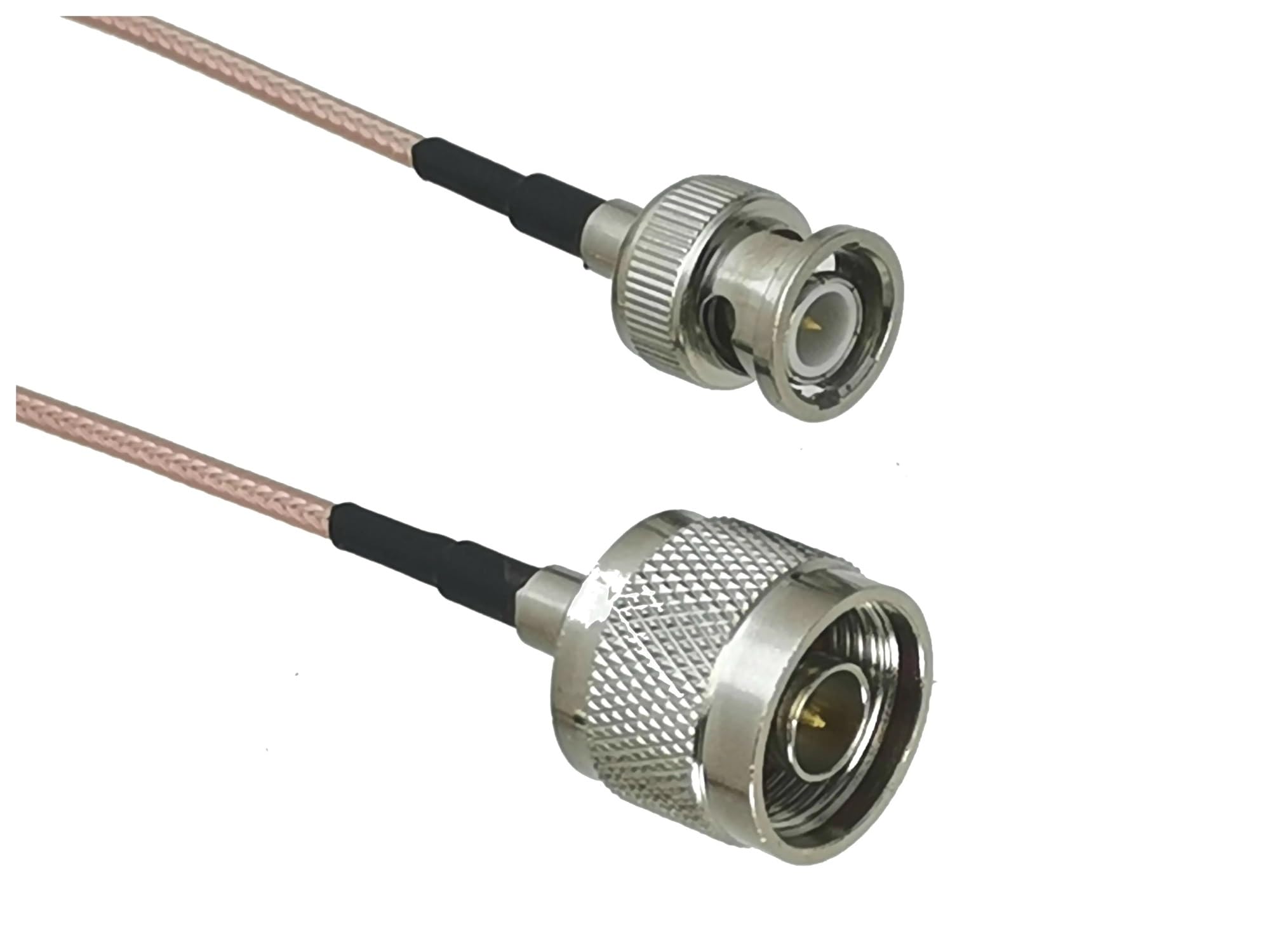 GUYTRM Kabel RG316, wtyk męski N do wtyku męskiego, złącze RF, prosty pigtail, 4 cale ~ 10 m lingli(6FT (2M))