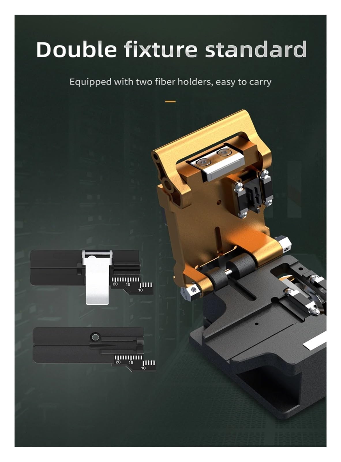 Cortadora de Fibra óptica portátil FTTH FC-30, cortadora con Doble fijación, estándar de Menos de 0,5 Grados (Vida útil de la Cuchilla 48 000 Veces Mayor)