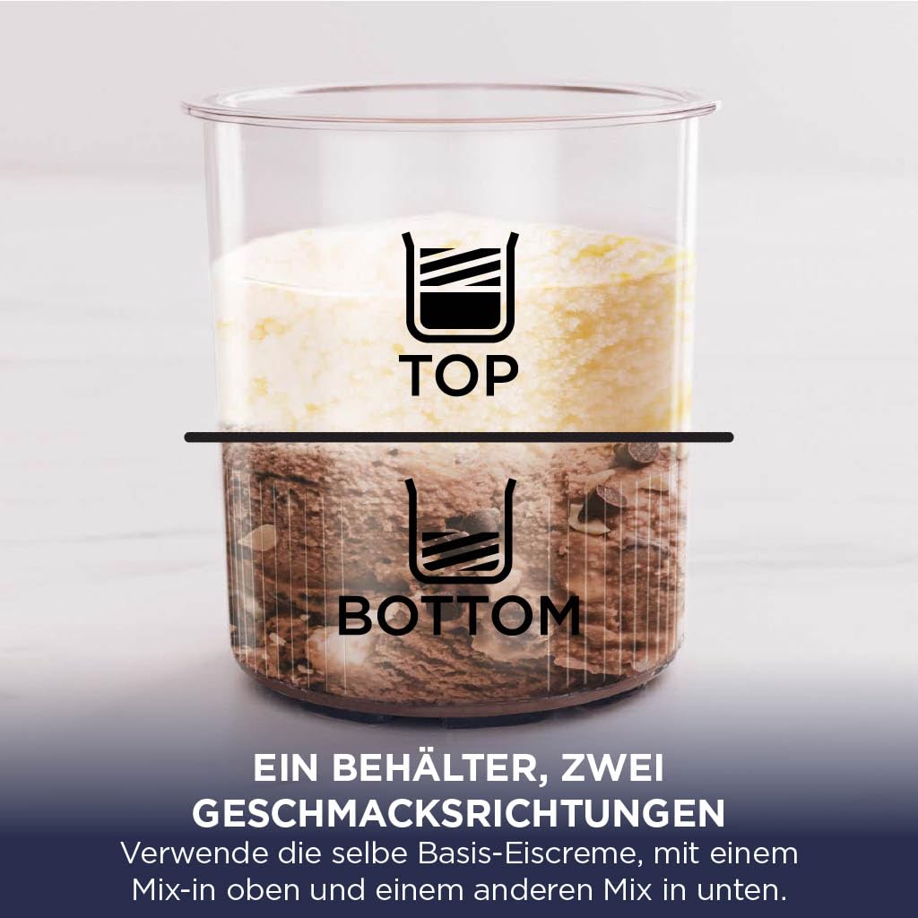Ninja CREAMi Deluxe Eismaschine NC502EUSTGD 10 Funktionen 2 Behälter Dessert & Ice Cream Maker Stone Gold