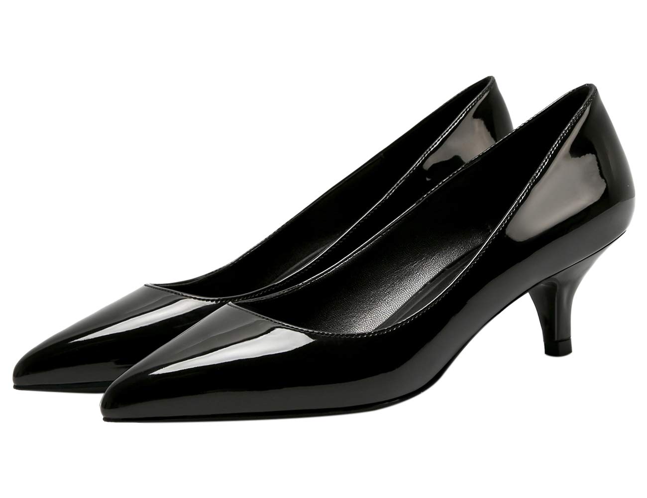 BIGTREE Low Heel Shoes for Women Closed Toe Ballroom Dance Pump Shoes