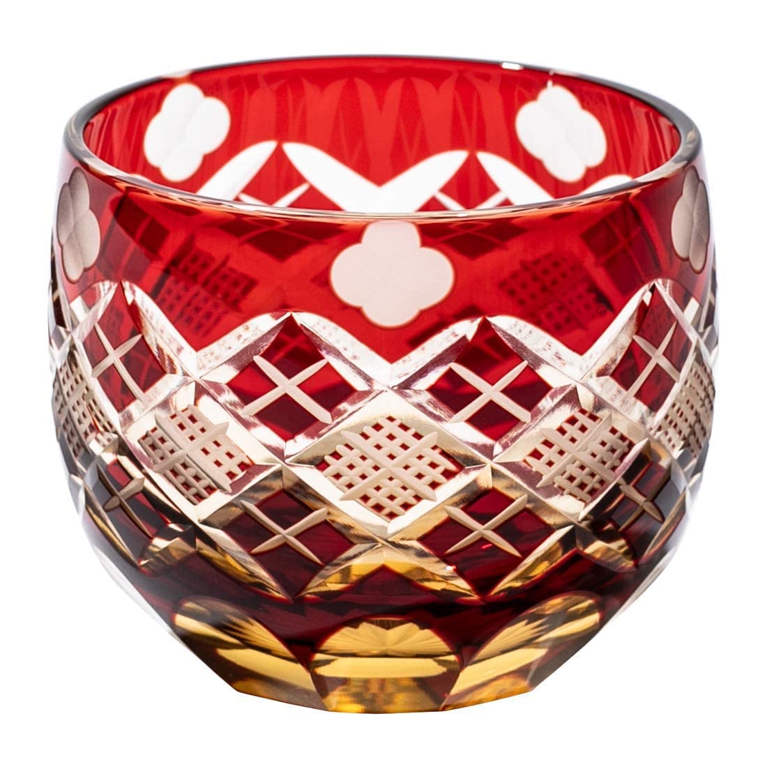 Amazon.co.jp: 太武朗工房: 江戸切子「琥珀」