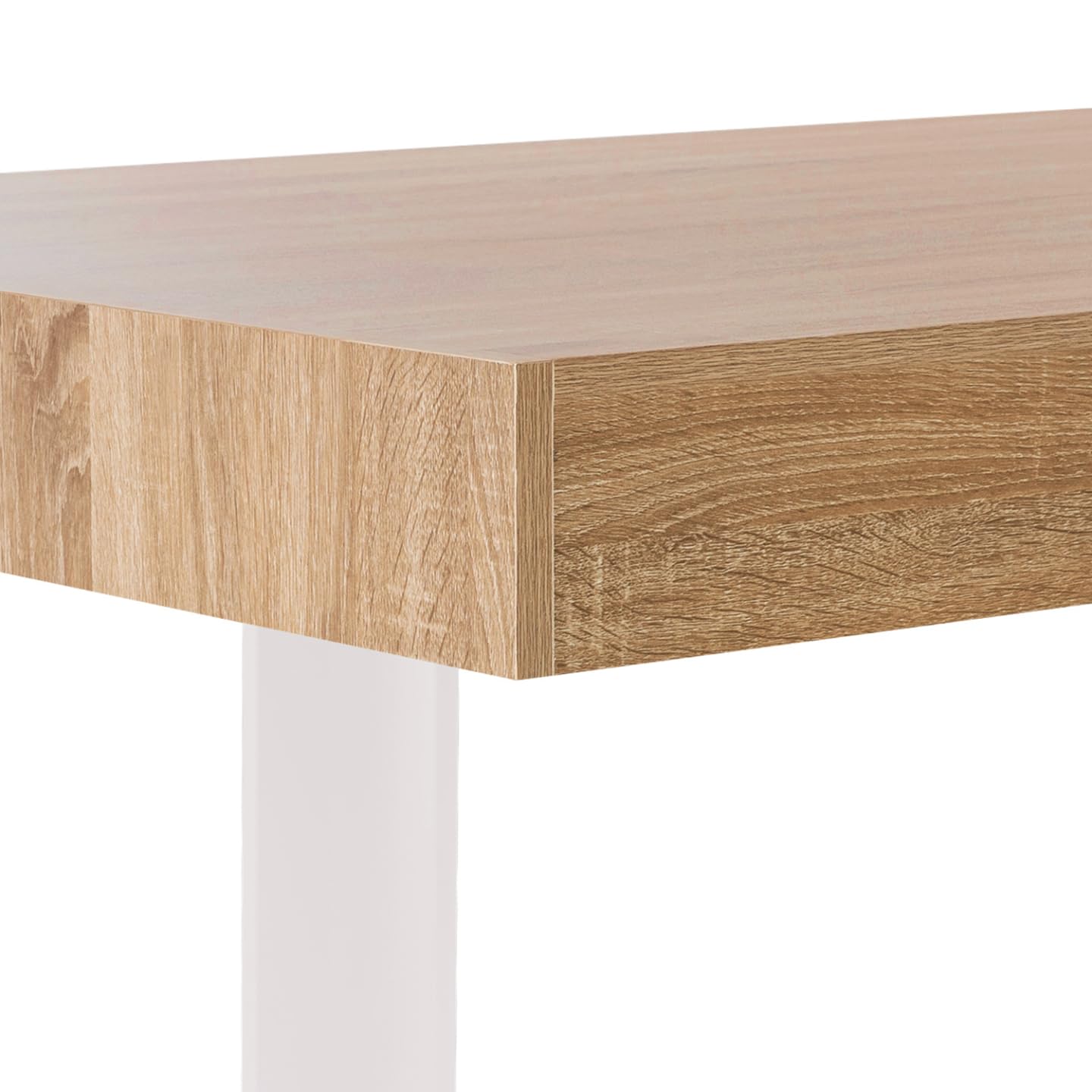 IDMarket - Table à Manger Rectangle Phoenix 6 Personnes Bois et Blanc 160 cm