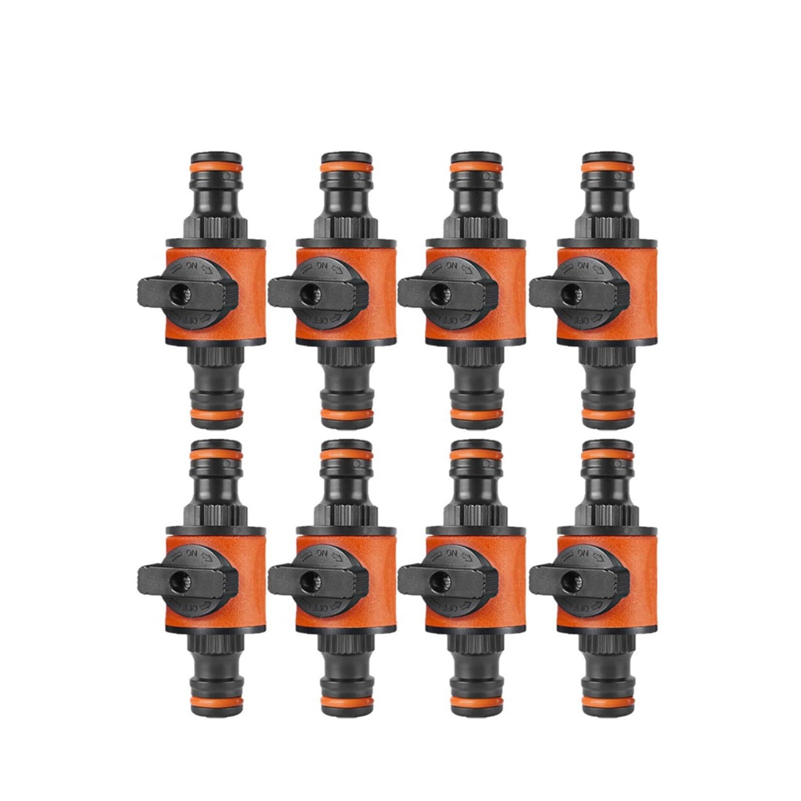 BNGDFDGH 1-30Pcs Garden Hose Tap Shut Off Valve Fitting Connector Pipe Coupler Stop for Faucets Spray Guns Watering System(8Pcs)
