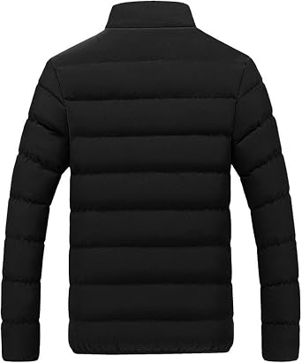 evzosrz Mens Puffer Jacket Lightweight Quilted Stand Collar Puffy Jackets Warm Insulated Windproof Down Coat Winter Jackets
