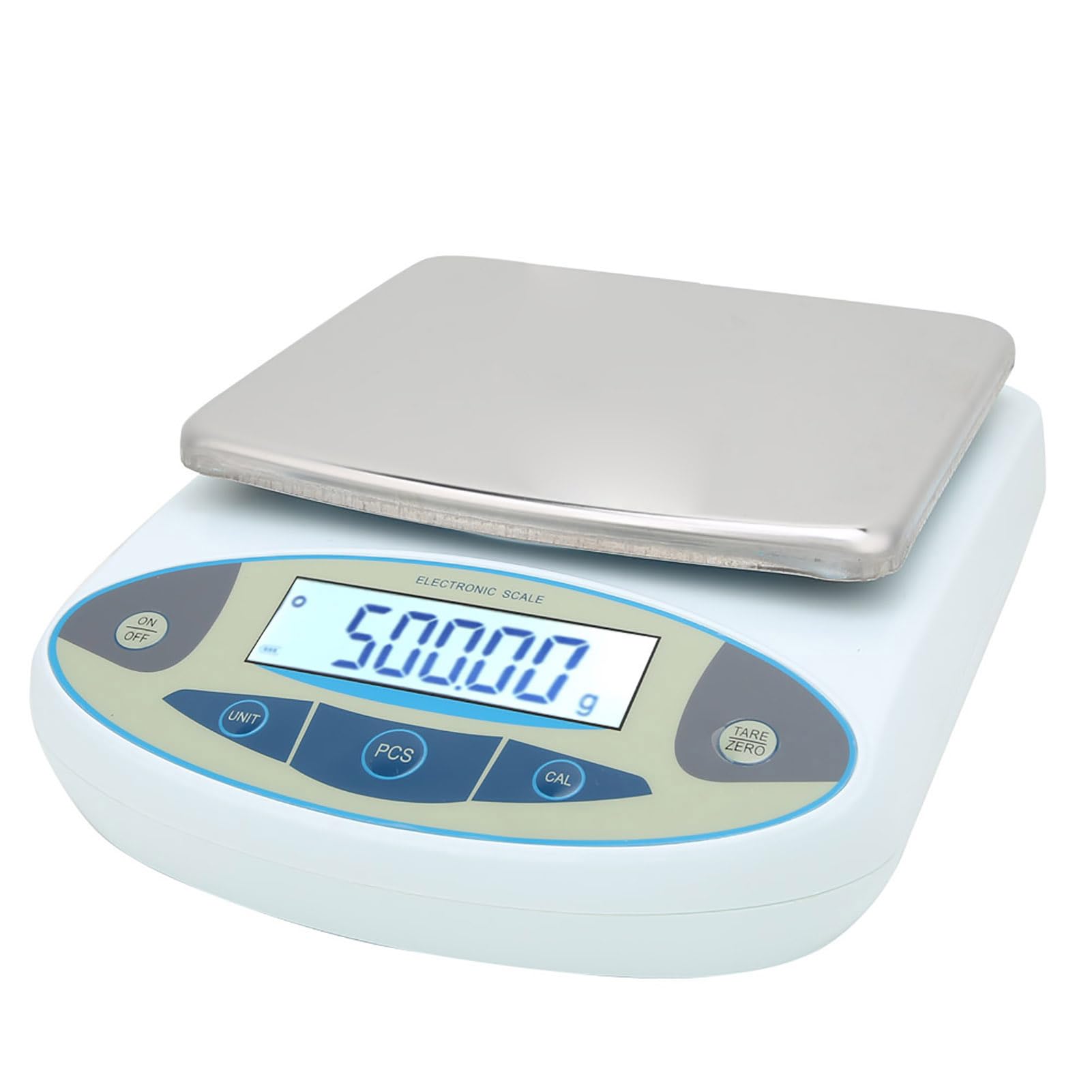 Balanza de laboratorio digital de capacidad de 5000 g con resolución de 0,01 g, báscula electrónica de pesaje de alta precisión para aplicaciones industriales, de joyería y de