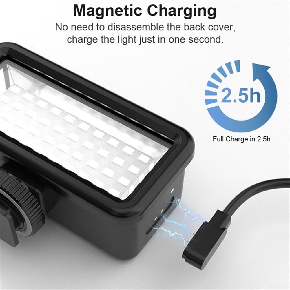 Luce di riempimento subacquea con ricarica magnetica per Gopro adatto a vari dispositivi, batteria 2500mAh (illuminazione)