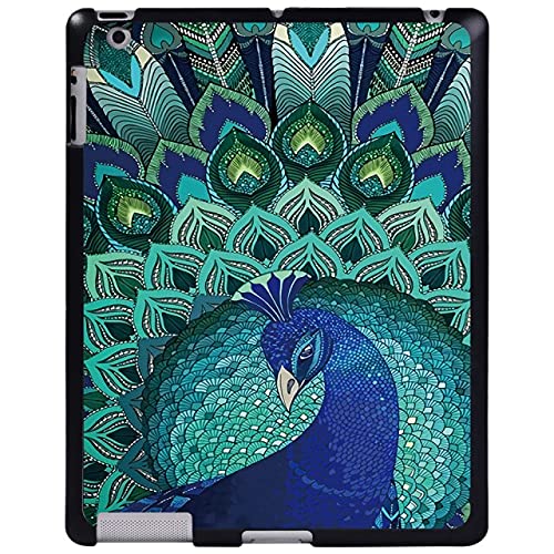 TATUE - Tablets & e-Books Case - For 2/3/4 retina display - tablet PC Plastic Feather pattern Slim Stand Case Cover (peacock)