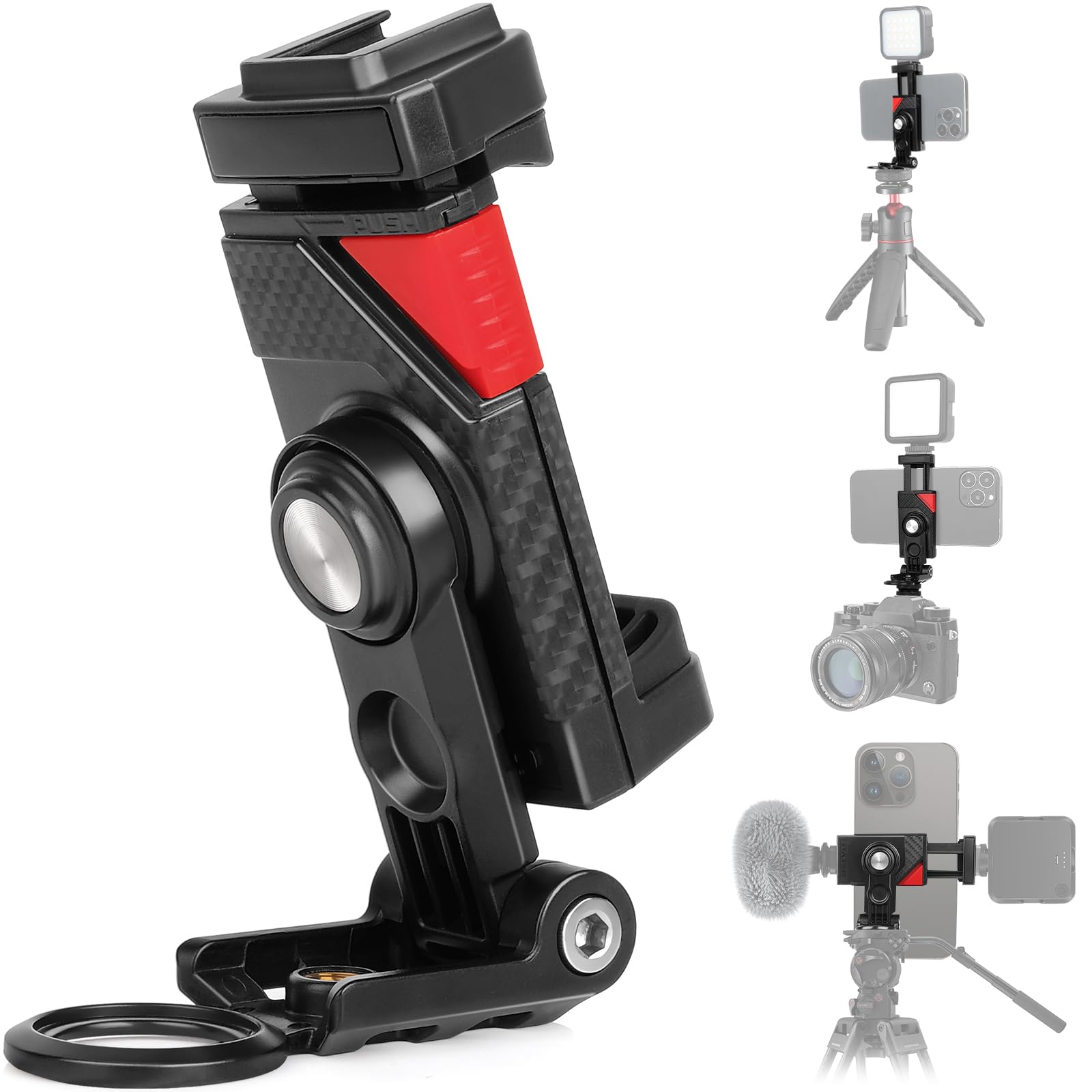 Supporto Smartphone Per Treppiede - Adattatore Girevole 360° Per Video E Live - Foto 2