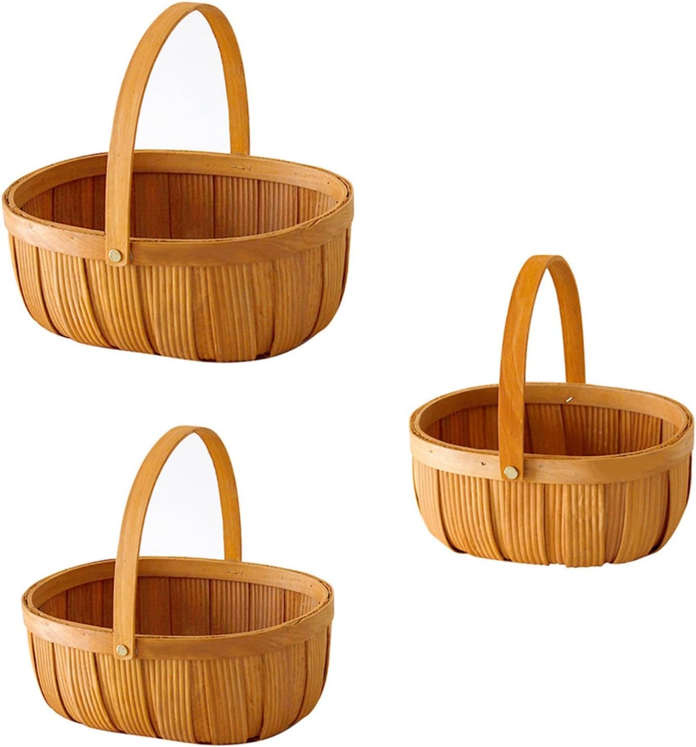 Cestino per il pane in vimini, fatto a mano, cestino da picnic in rattan con manico, supporto per servire cibo, organizer per pane e frutta, soluzione decorativa per riporre oggetti