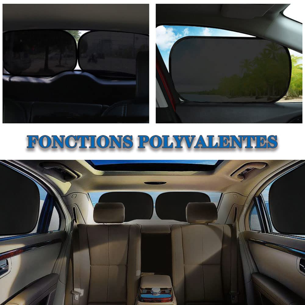 Tende Parasole Auto Per Bambini 48x30cm - Nere Con Disegno Elefante, Protezione UV - Foto 2