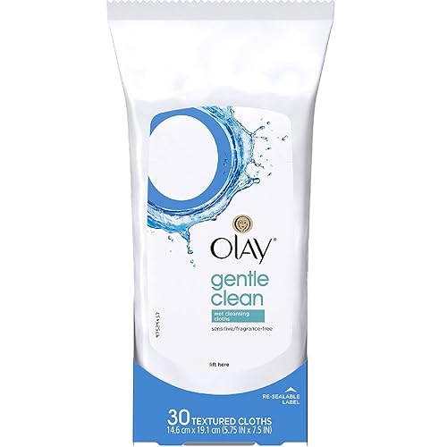 OLAY Paños de limpieza húmedos, limpios, sensiblessin fragancia, 30 Ea (paquete de 5)