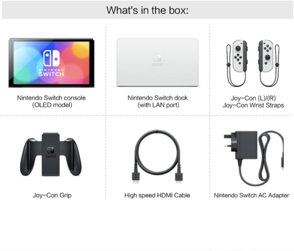 Amazon.com: Nintendo Switch (OLED model) with Neon Blue and