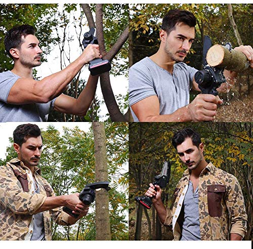 Mini motosserra, mini motosserra atualizada operada por bateria sem fio com vida útil super longa, m