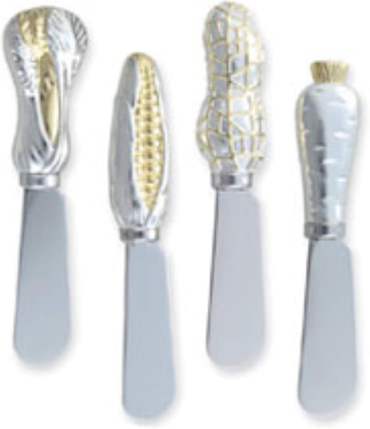 Wine Things 4Piece Veggie Zinc Cheese Spreader Cheese